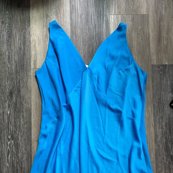A New Day Sleeveless Blue Silky V-Neck‎ Midi Dress Size XXL NWT - Picture 5 of 7